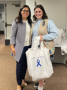 Gabby with the Superintendent of the Diocese of San Diego Catholic Schools, Leticia Oseguera