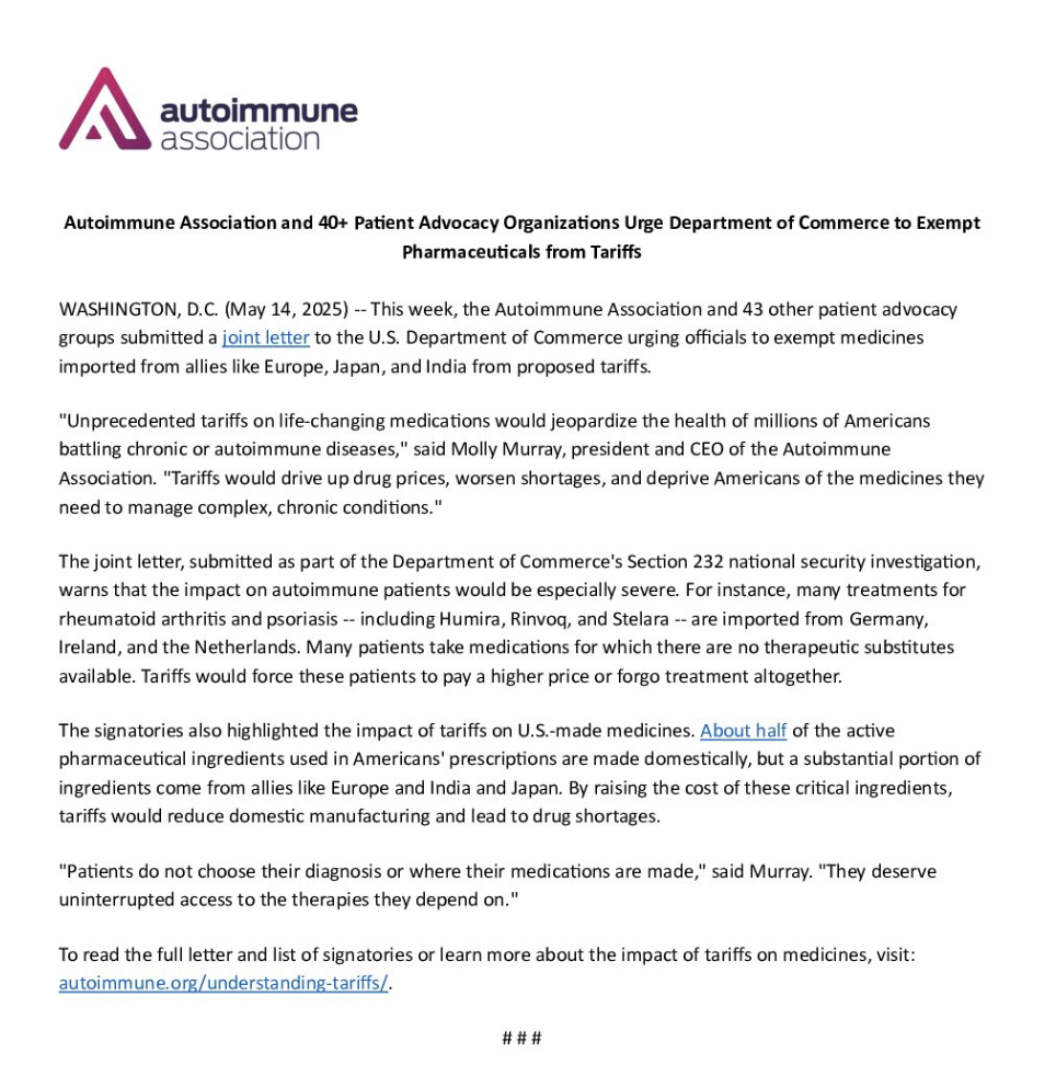 Press Release Tariff SIgn On Letter Thumb